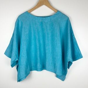 Eskandar Oversized Linen Short-Sleeved Shirt